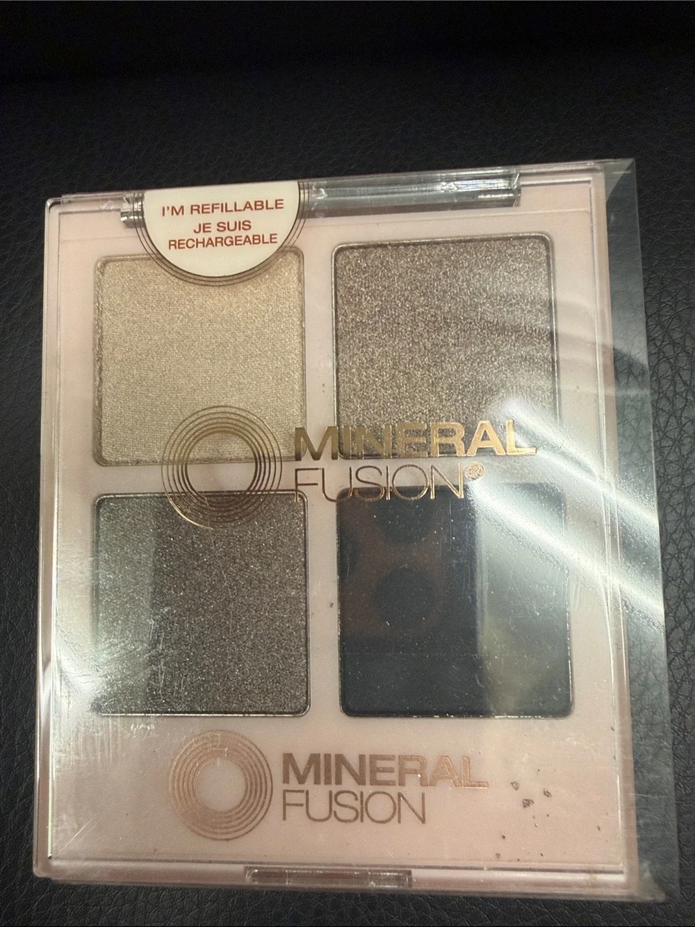🆕Mineral Fusion Shimmer Refillable Quad Eyeshadow Neutral Rock Show Pallet